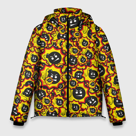Мужская зимняя куртка 3D с принтом Serious Sam logo pattern в Новосибирске, верх — 100% полиэстер; подкладка — 100% полиэстер; утеплитель — 100% полиэстер | длина ниже бедра, свободный силуэт Оверсайз. Есть воротник-стойка, отстегивающийся капюшон и ветрозащитная планка. 

Боковые карманы с листочкой на кнопках и внутренний карман на молнии. | 