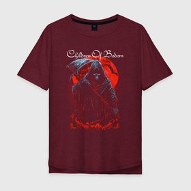 Мужская футболка хлопок Oversize с принтом Children Of Bodom Reaper under the moon , 100% хлопок | свободный крой, круглый ворот, “спинка” длиннее передней части | Тематика изображения на принте: 