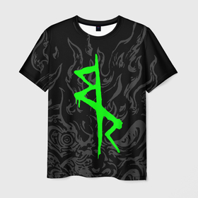 Мужская футболка 3D с принтом Логотип Cyberpunk: Edgerunners   Дэвид в Кировске, 100% полиэфир | прямой крой, круглый вырез горловины, длина до линии бедер | 