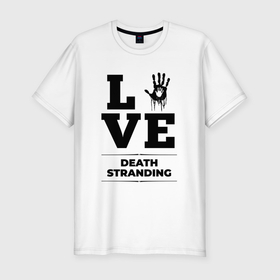 Мужская футболка хлопок Slim с принтом Death Stranding love classic в Кировске, 92% хлопок, 8% лайкра | приталенный силуэт, круглый вырез ворота, длина до линии бедра, короткий рукав | Тематика изображения на принте: 
