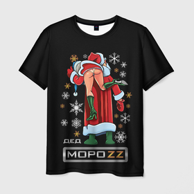 Мужская футболка 3D с принтом Ded MoroZZ   Brazzers в Курске, 100% полиэфир | прямой крой, круглый вырез горловины, длина до линии бедер | 