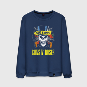 Мужской свитшот хлопок с принтом Guns n roses  Skull в Курске, 100% хлопок |  | Тематика изображения на принте: 