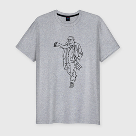 Мужская футболка хлопок Slim с принтом Brodskiy simple art в Петрозаводске, 92% хлопок, 8% лайкра | приталенный силуэт, круглый вырез ворота, длина до линии бедра, короткий рукав | Тематика изображения на принте: 