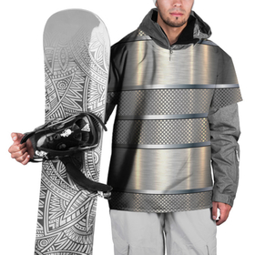 Накидка на куртку 3D с принтом металлические полосы   текстура алюминия в Тюмени, 100% полиэстер |  | Тематика изображения на принте: 