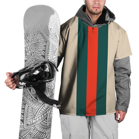 Накидка на куртку 3D с принтом Полосы триколор красный зеленый в Тюмени, 100% полиэстер |  | Тематика изображения на принте: 