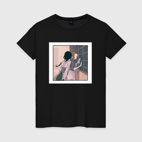 Женская футболка хлопок с принтом Подружки Кейт и Эмилико   Дом теней в Курске, 100% хлопок | прямой крой, круглый вырез горловины, длина до линии бедер, слегка спущенное плечо | 