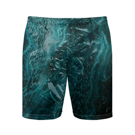 Мужские шорты спортивные с принтом Волны абстрактной воды и красок ,  |  | 