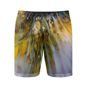 Мужские шорты спортивные с принтом Красочные абстрактные волны и линии ,  |  | 