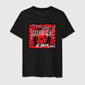 Мужская футболка хлопок с принтом Metallica St. Anger в Санкт-Петербурге, 100% хлопок | прямой крой, круглый вырез горловины, длина до линии бедер, слегка спущенное плечо. | 