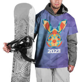 Накидка на куртку 3D с принтом Кролик из мозаики  2023 в Санкт-Петербурге, 100% полиэстер |  | Тематика изображения на принте: 