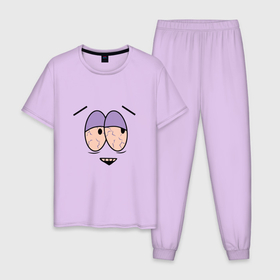Мужская пижама хлопок с принтом Полотенчик арт , 100% хлопок | брюки и футболка прямого кроя, без карманов, на брюках мягкая резинка на поясе и по низу штанин
 | 