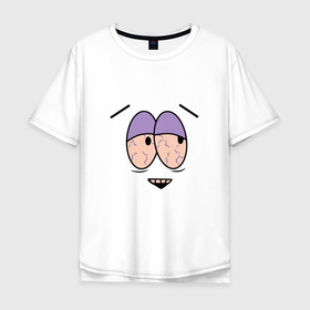Мужская футболка хлопок Oversize с принтом Полотенчик арт в Тюмени, 100% хлопок | свободный крой, круглый ворот, “спинка” длиннее передней части | 