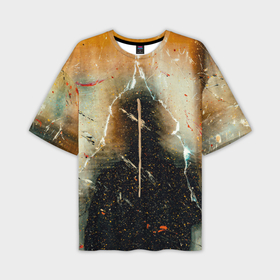 Мужская футболка OVERSIZE 3D с принтом Туман, тени и краски в Новосибирске,  |  | 