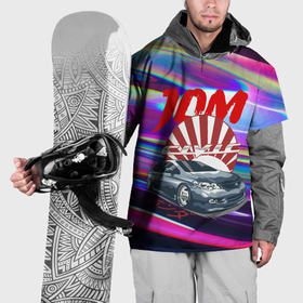 Накидка на куртку 3D с принтом Honda Civic   JDM style , 100% полиэстер |  | Тематика изображения на принте: 