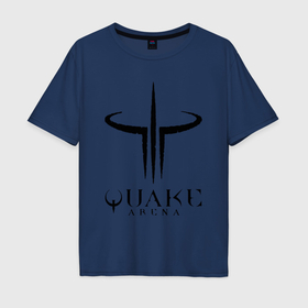 Мужская футболка хлопок Oversize с принтом Quake III arena в Белгороде, 100% хлопок | свободный крой, круглый ворот, “спинка” длиннее передней части | 