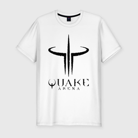 Мужская футболка хлопок Slim с принтом Quake III arena в Белгороде, 92% хлопок, 8% лайкра | приталенный силуэт, круглый вырез ворота, длина до линии бедра, короткий рукав | 