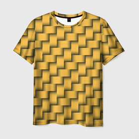 Мужская футболка 3D с принтом Плетёнка   паттерн в Кировске, 100% полиэфир | прямой крой, круглый вырез горловины, длина до линии бедер | 