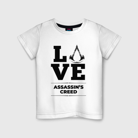 Детская футболка хлопок с принтом Assassins Creed love classic в Новосибирске, 100% хлопок | круглый вырез горловины, полуприлегающий силуэт, длина до линии бедер | 