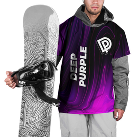 Накидка на куртку 3D с принтом Deep Purple violet plasma в Курске, 100% полиэстер |  | 