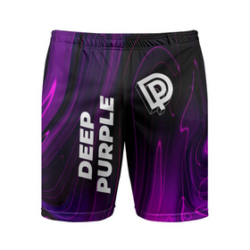 Мужские шорты спортивные с принтом Deep Purple violet plasma в Курске,  |  | Тематика изображения на принте: 