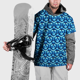 Накидка на куртку 3D с принтом Объёмные геометрические фигуры в Кировске, 100% полиэстер |  | 