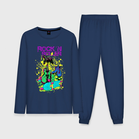 Мужская пижама хлопок (с лонгсливом) с принтом Граффити рок н роллер в Курске,  |  | Тематика изображения на принте: 