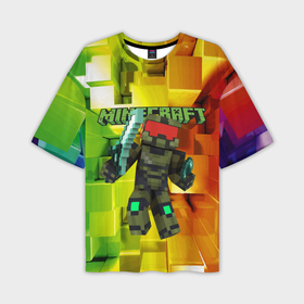 Мужская футболка OVERSIZE 3D с принтом Minecraft   Мастер Чиф в Тюмени,  |  | 