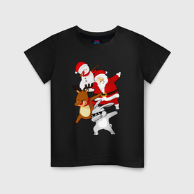 Детская футболка хлопок с принтом Все герои нового года ДЭБуют в Курске, 100% хлопок | круглый вырез горловины, полуприлегающий силуэт, длина до линии бедер | 