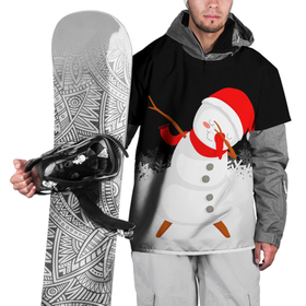 Накидка на куртку 3D с принтом Снеговик dab в Тюмени, 100% полиэстер |  | 
