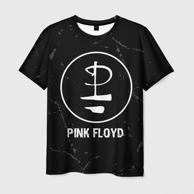 Мужская футболка 3D с принтом Pink Floyd glitch на темном фоне в Петрозаводске, 100% полиэфир | прямой крой, круглый вырез горловины, длина до линии бедер | 