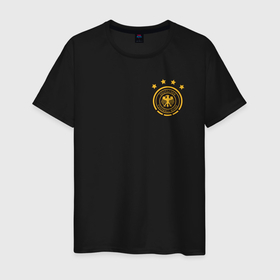 Мужская футболка хлопок с принтом Сборная Германии логотип , 100% хлопок | прямой крой, круглый вырез горловины, длина до линии бедер, слегка спущенное плечо. | 