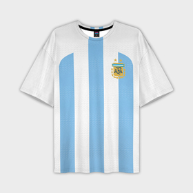 Мужская футболка OVERSIZE 3D с принтом Сборная Аргентины ЧМ 2022 в Санкт-Петербурге,  |  | 