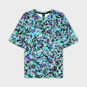 Мужская футболка oversize 3D с принтом Абстрактные разноцветные пятна в Екатеринбурге,  |  | Тематика изображения на принте: 