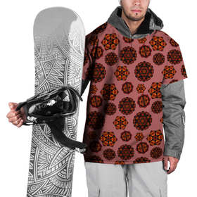 Накидка на куртку 3D с принтом Мандалы на сливовом фоне , 100% полиэстер |  | Тематика изображения на принте: 
