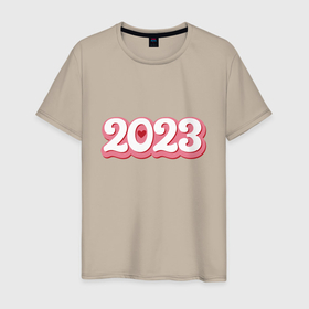 Мужская футболка хлопок с принтом Love 2023 в Курске, 100% хлопок | прямой крой, круглый вырез горловины, длина до линии бедер, слегка спущенное плечо. | Тематика изображения на принте: 