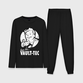 Мужская пижама с лонгсливом хлопок с принтом Vault boy   join the Vault tec в Курске,  |  | Тематика изображения на принте: 
