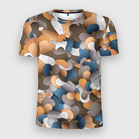 Мужская футболка 3D Slim с принтом Котики это жидкость в Петрозаводске, 100% полиэстер с улучшенными характеристиками | приталенный силуэт, круглая горловина, широкие плечи, сужается к линии бедра | 