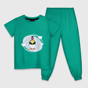 Детская пижама хлопок с принтом Тупик с желтыми тюльпанами в Тюмени, 100% хлопок |  брюки и футболка прямого кроя, без карманов, на брюках мягкая резинка на поясе и по низу штанин
 | Тематика изображения на принте: 