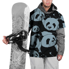 Накидка на куртку 3D с принтом Panda summer song в Санкт-Петербурге, 100% полиэстер |  | 