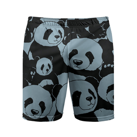 Мужские шорты спортивные с принтом Panda summer song ,  |  | 