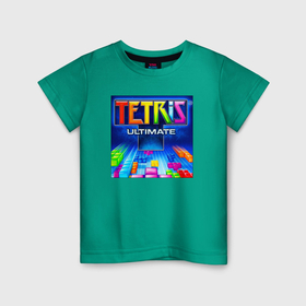 Детская футболка хлопок с принтом Tetris Ultimate , 100% хлопок | круглый вырез горловины, полуприлегающий силуэт, длина до линии бедер | 