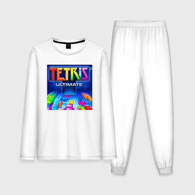 Мужская пижама с лонгсливом хлопок с принтом Tetris Ultimate ,  |  | 