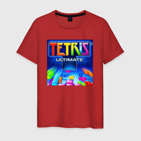 Мужская футболка хлопок с принтом Tetris Ultimate , 100% хлопок | прямой крой, круглый вырез горловины, длина до линии бедер, слегка спущенное плечо. | 