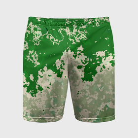 Мужские шорты спортивные с принтом Абстракция в зелёных тонах ,  |  | 