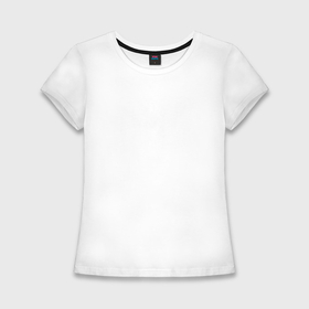 Женская футболка хлопок Slim с принтом Белая базовая 4 ,  |  | Тематика изображения на принте: 