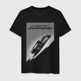 Мужская футболка хлопок с принтом Lamborghini    concept   sketch в Тюмени, 100% хлопок | прямой крой, круглый вырез горловины, длина до линии бедер, слегка спущенное плечо. | 