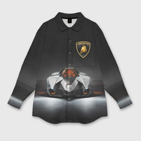 Мужская рубашка oversize 3D с принтом Lamborghini Egoista   Italy ,  |  | 