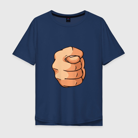 Мужская футболка хлопок Oversize с принтом Фига   оберег от сглаза в Санкт-Петербурге, 100% хлопок | свободный крой, круглый ворот, “спинка” длиннее передней части | Тематика изображения на принте: 