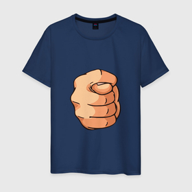 Мужская футболка хлопок с принтом Фига   оберег от сглаза в Кировске, 100% хлопок | прямой крой, круглый вырез горловины, длина до линии бедер, слегка спущенное плечо. | 