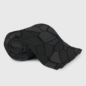 Плед 3D с принтом Черные стальные плиты в Тюмени, 100% полиэстер | закругленные углы, все края обработаны. Ткань не мнется и не растягивается | 